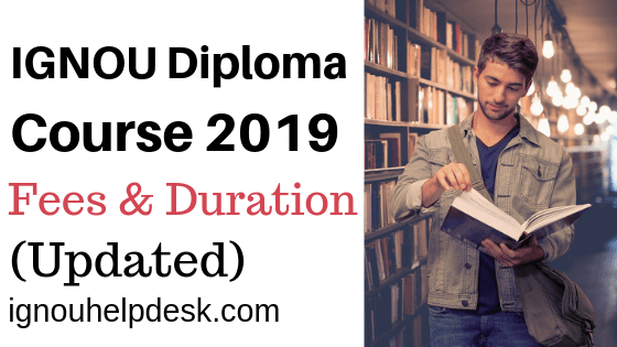 IGNOU Diploma Course Fees 2019